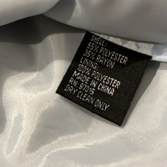 Signature by Larry Levine tan pinstriped blazer jacket contrasting stitching 10P - Picture 5 of 8